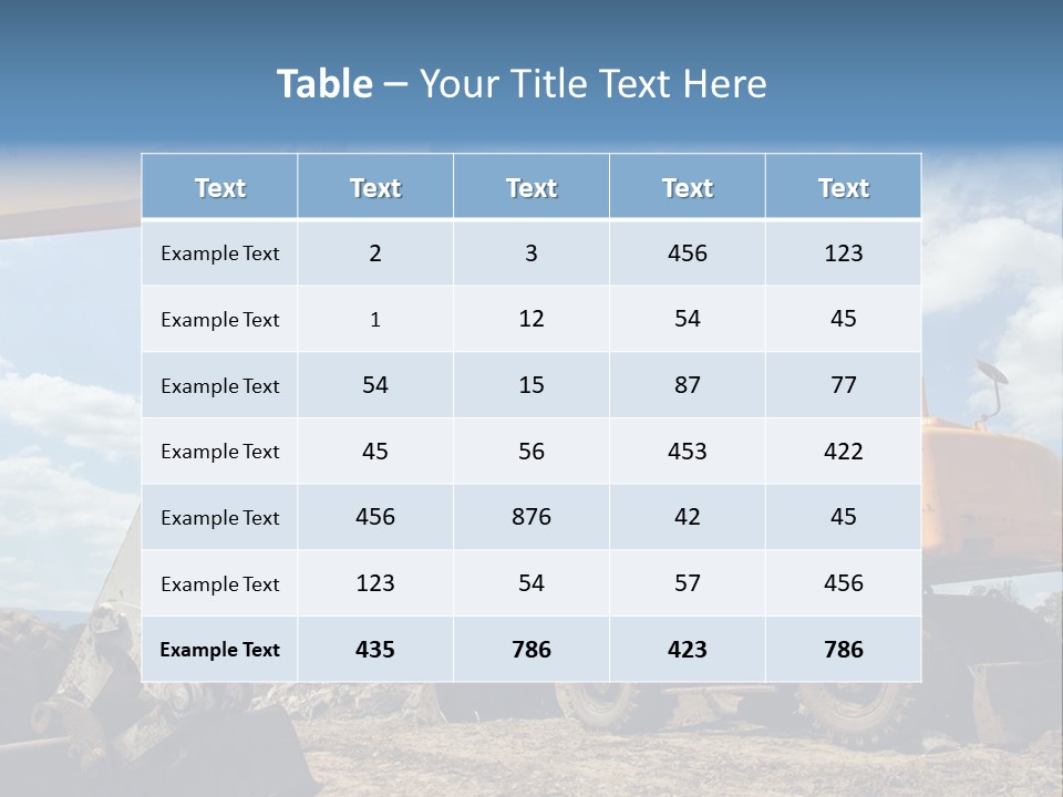 Two Mechanical Shovel On Building Site PowerPoint Template