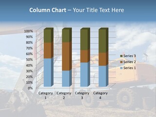 Two Mechanical Shovel On Building Site PowerPoint Template