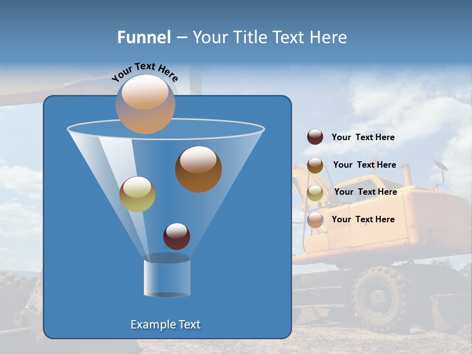 Two Mechanical Shovel On Building Site PowerPoint Template