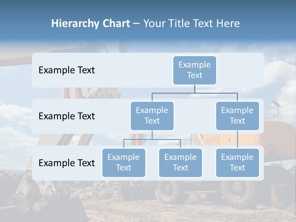 Two Mechanical Shovel On Building Site PowerPoint Template