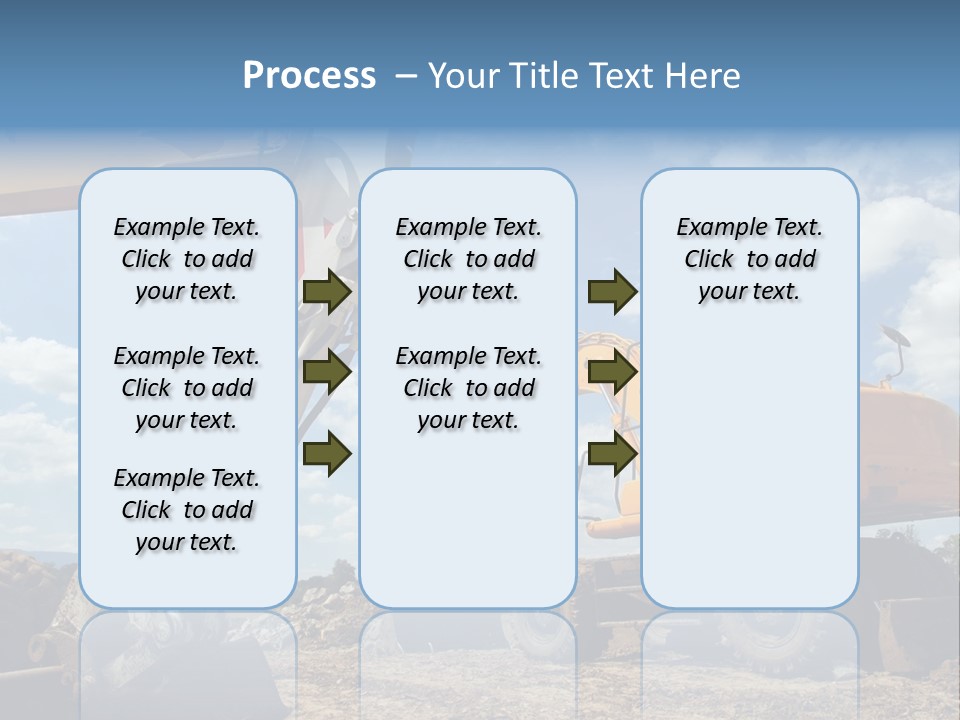 Two Mechanical Shovel On Building Site PowerPoint Template
