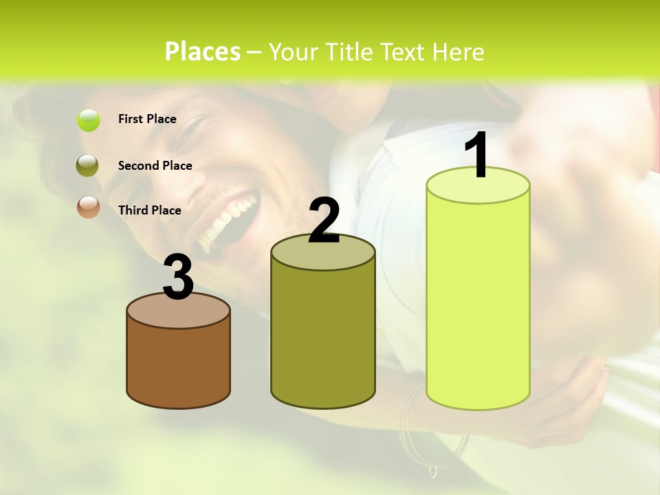 A Man Holding A Woman On His Back In A Field PowerPoint Template