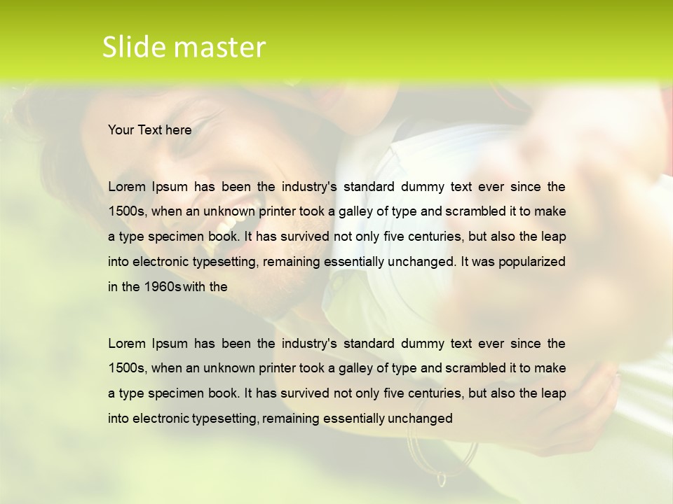 A Man Holding A Woman On His Back In A Field PowerPoint Template