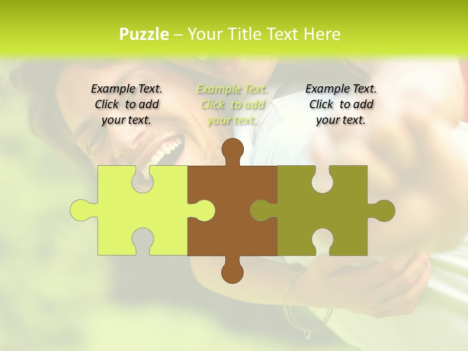 A Man Holding A Woman On His Back In A Field PowerPoint Template