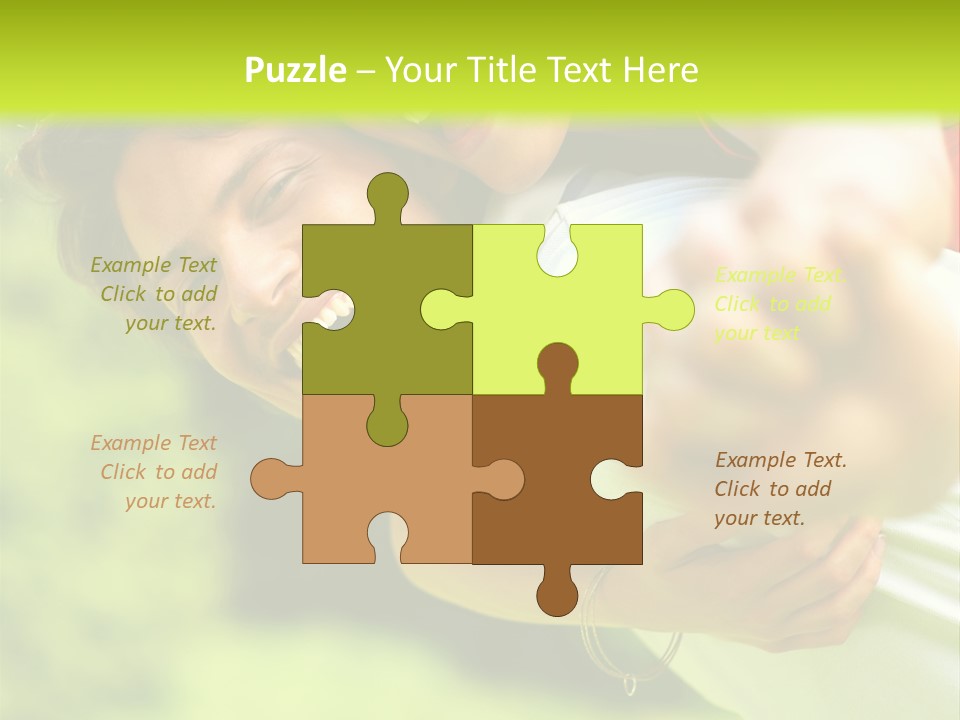 A Man Holding A Woman On His Back In A Field PowerPoint Template