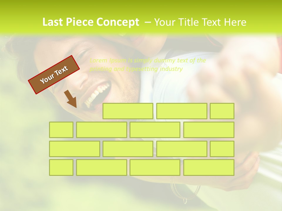 A Man Holding A Woman On His Back In A Field PowerPoint Template