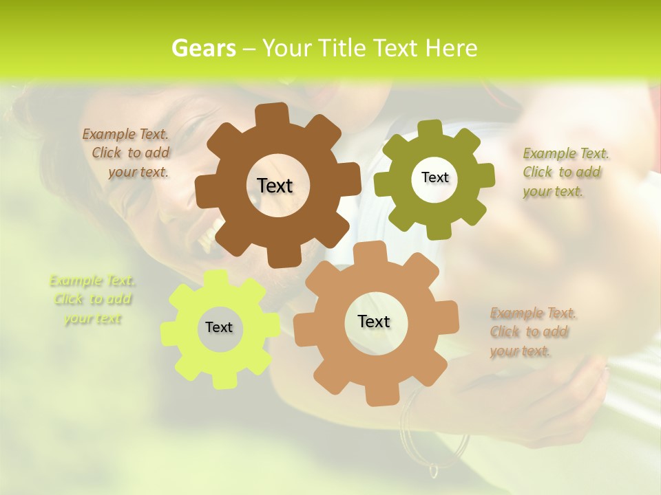 A Man Holding A Woman On His Back In A Field PowerPoint Template