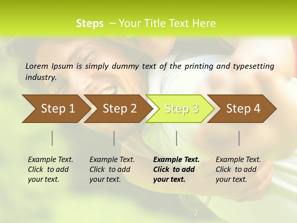 A Man Holding A Woman On His Back In A Field PowerPoint Template