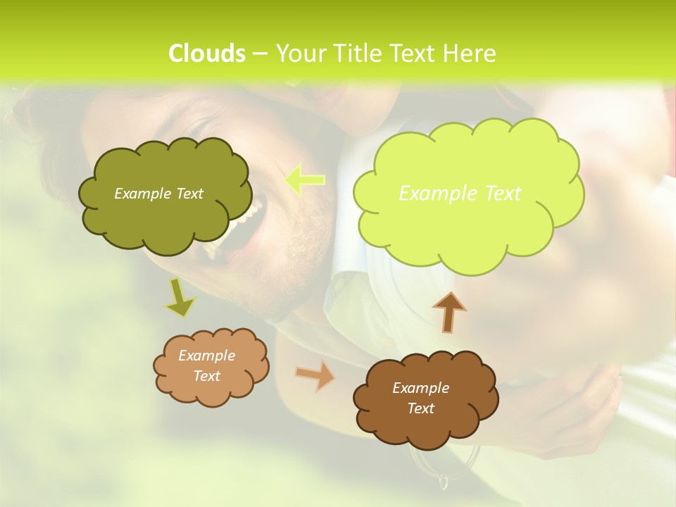 A Man Holding A Woman On His Back In A Field PowerPoint Template