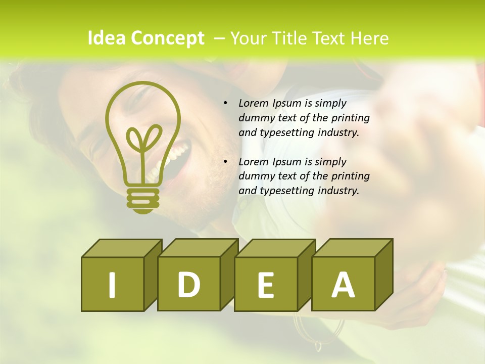 A Man Holding A Woman On His Back In A Field PowerPoint Template