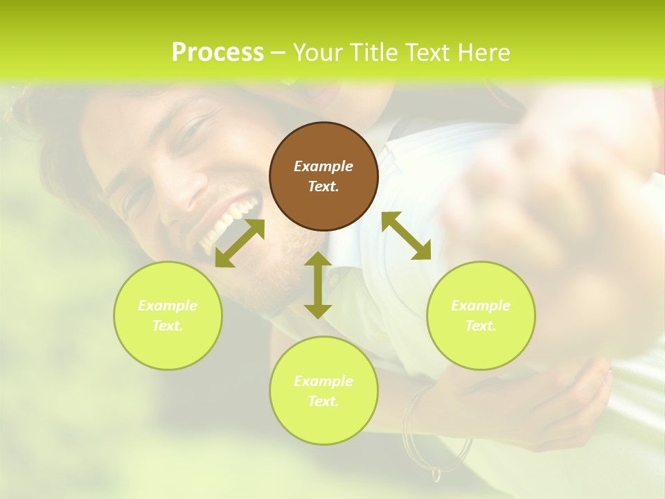 A Man Holding A Woman On His Back In A Field PowerPoint Template