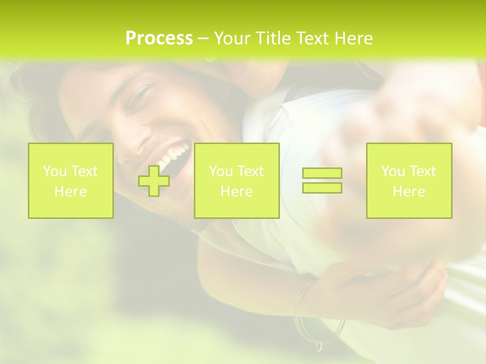 A Man Holding A Woman On His Back In A Field PowerPoint Template