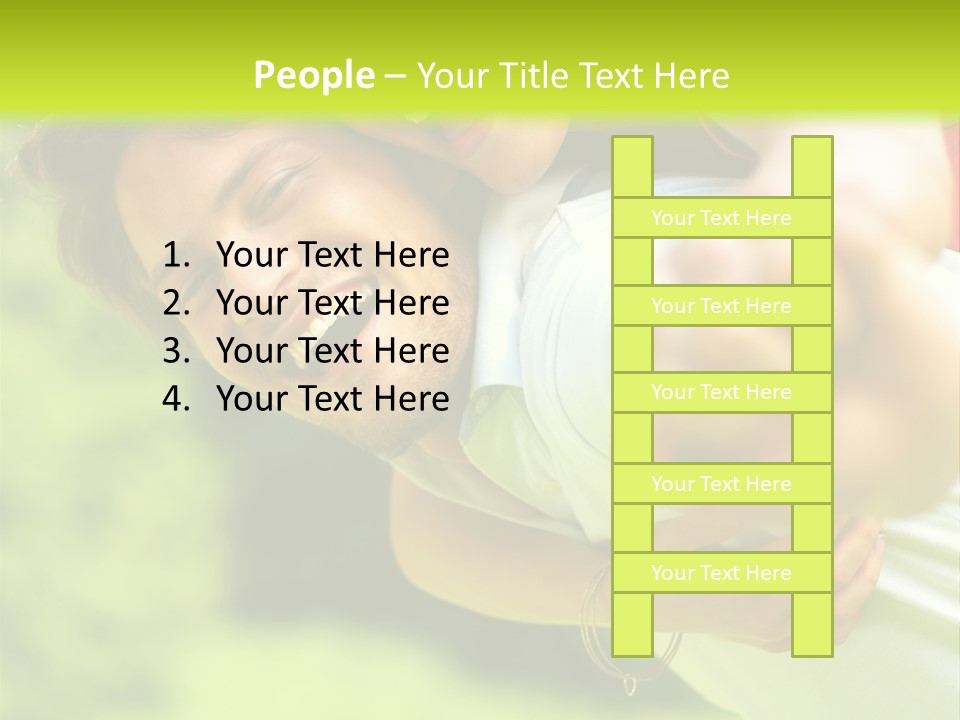A Man Holding A Woman On His Back In A Field PowerPoint Template