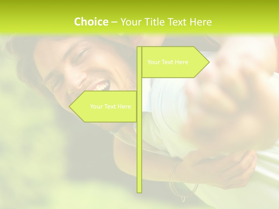 A Man Holding A Woman On His Back In A Field PowerPoint Template