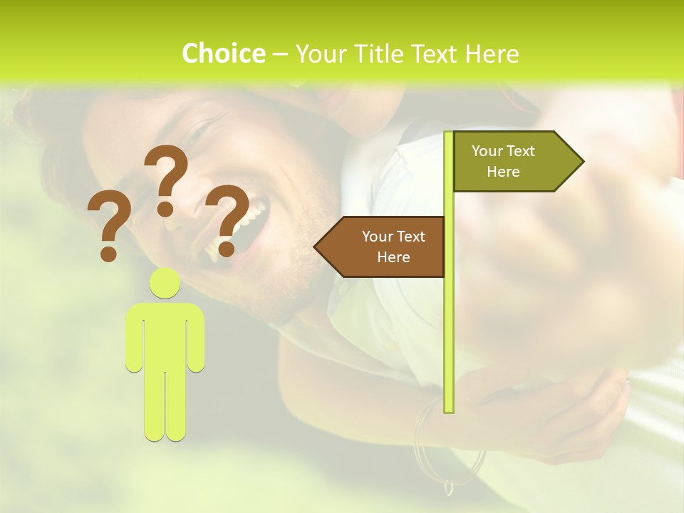 A Man Holding A Woman On His Back In A Field PowerPoint Template