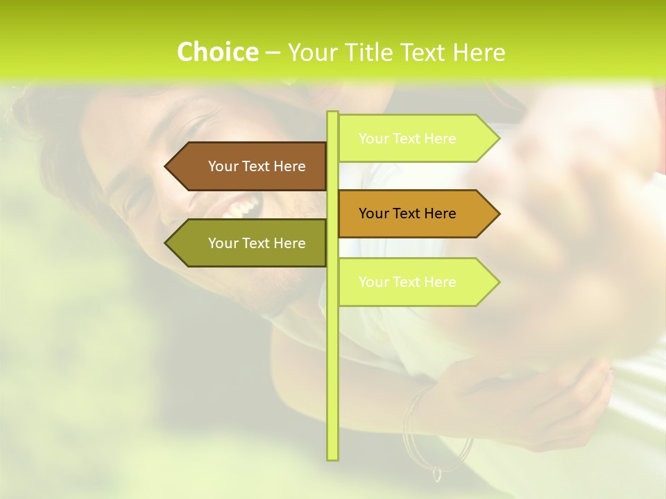 A Man Holding A Woman On His Back In A Field PowerPoint Template