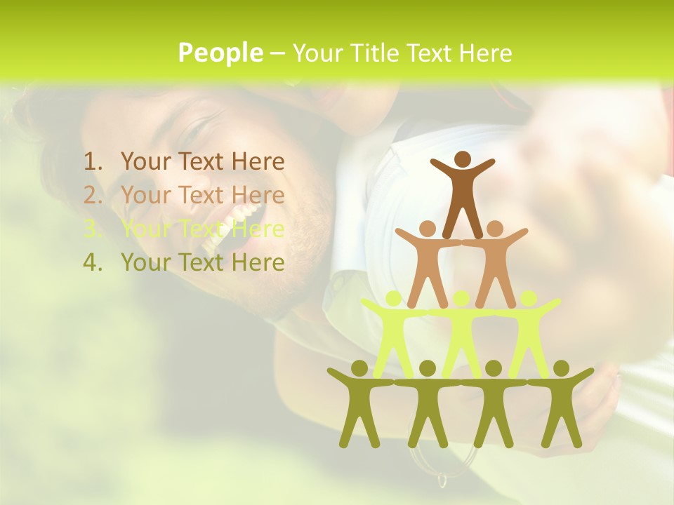 A Man Holding A Woman On His Back In A Field PowerPoint Template