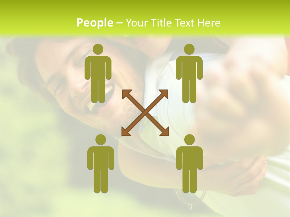 A Man Holding A Woman On His Back In A Field PowerPoint Template