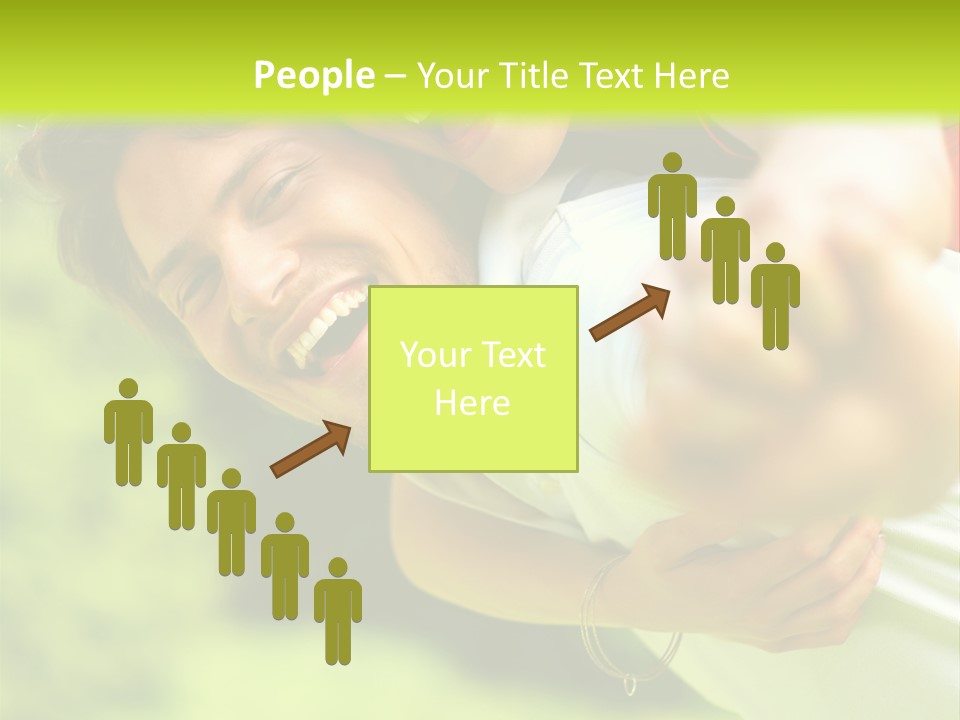 A Man Holding A Woman On His Back In A Field PowerPoint Template