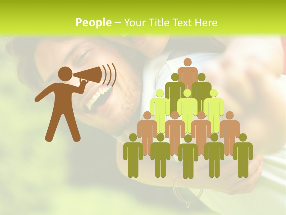 A Man Holding A Woman On His Back In A Field PowerPoint Template