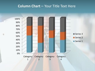 Asian Man Watching Stock Market Index PowerPoint Template