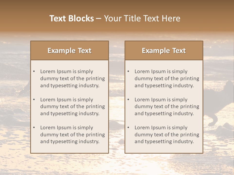 Running Dogs PowerPoint Template