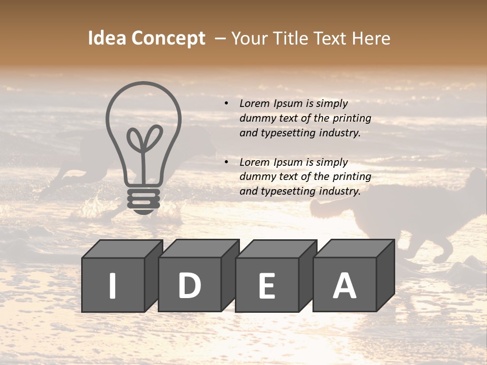 Running Dogs PowerPoint Template