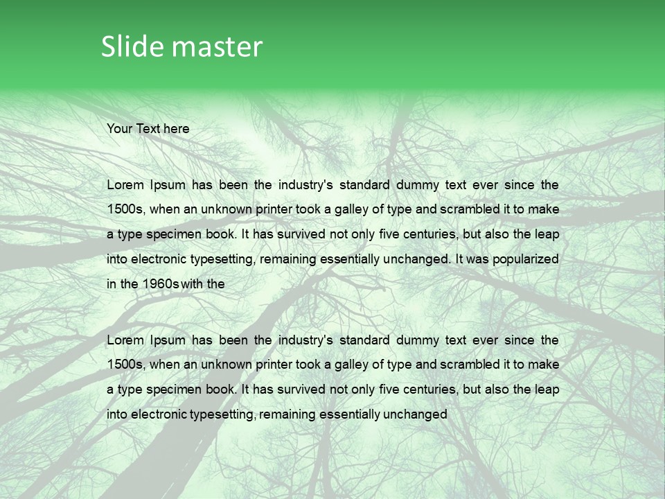 Looking Up At The Sky PowerPoint Template