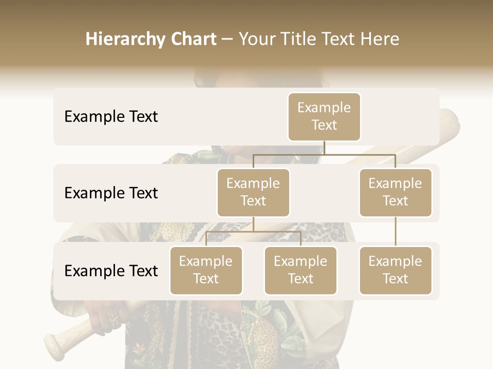 A Beautiful Ethnic Woman Smiling Because She Has A Baseball Bat To Defend Herself. Isolated On White. PowerPoint Template