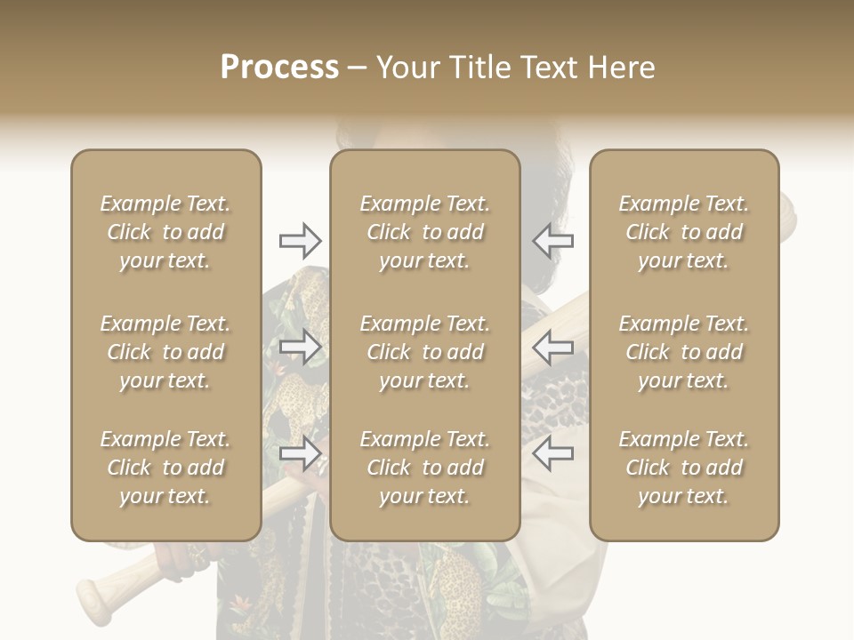 A Beautiful Ethnic Woman Smiling Because She Has A Baseball Bat To Defend Herself. Isolated On White. PowerPoint Template
