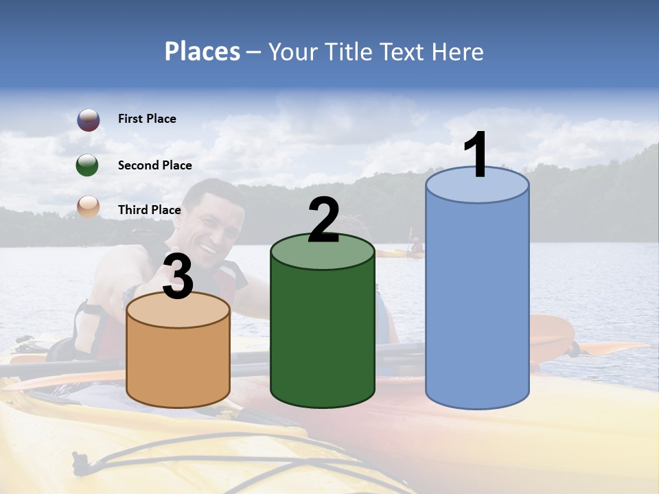 Father And Son Enjoying Kayaking PowerPoint Template