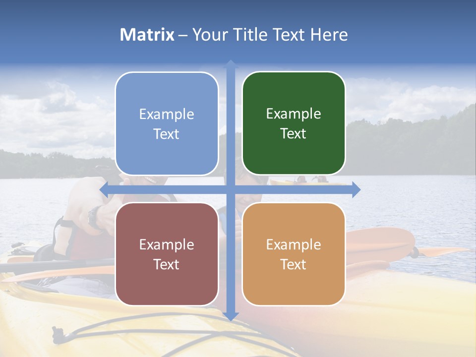 Father And Son Enjoying Kayaking PowerPoint Template