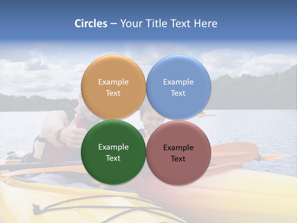 Father And Son Enjoying Kayaking PowerPoint Template