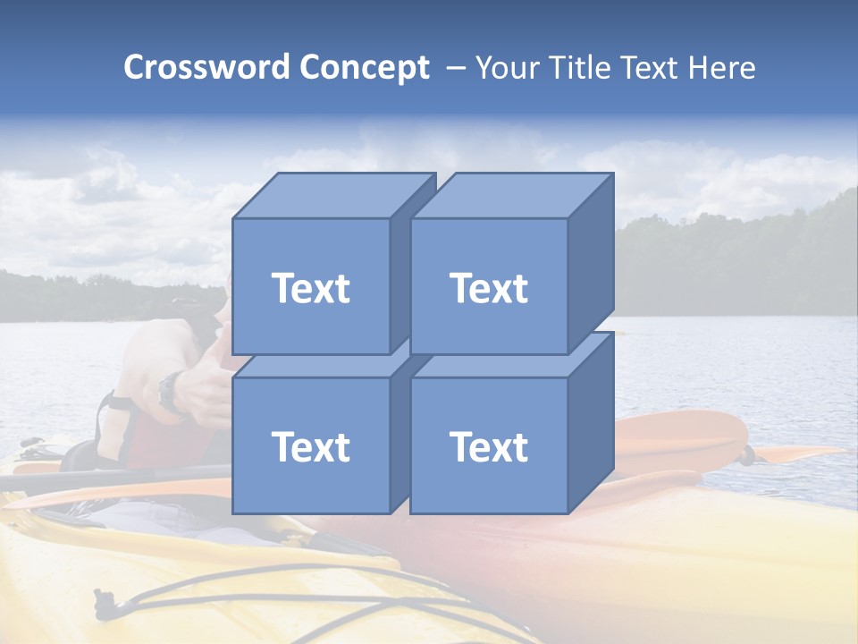 Father And Son Enjoying Kayaking PowerPoint Template