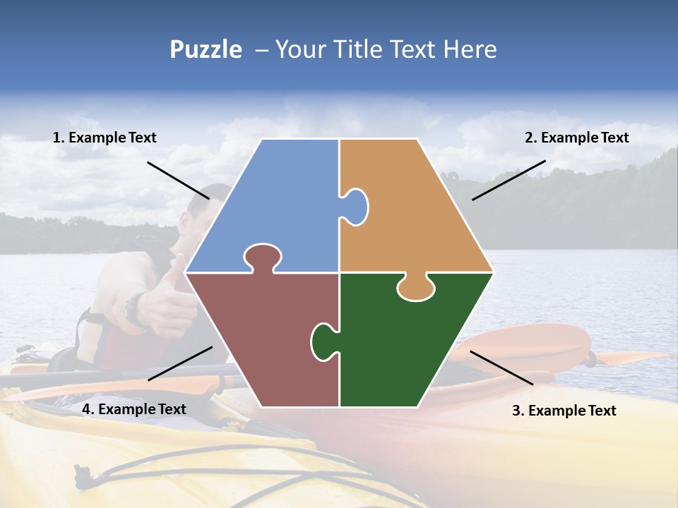 Father And Son Enjoying Kayaking PowerPoint Template