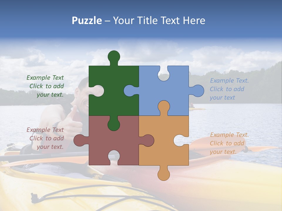 Father And Son Enjoying Kayaking PowerPoint Template