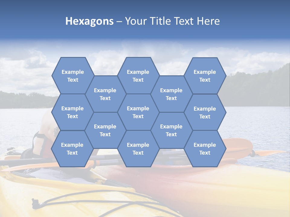 Father And Son Enjoying Kayaking PowerPoint Template