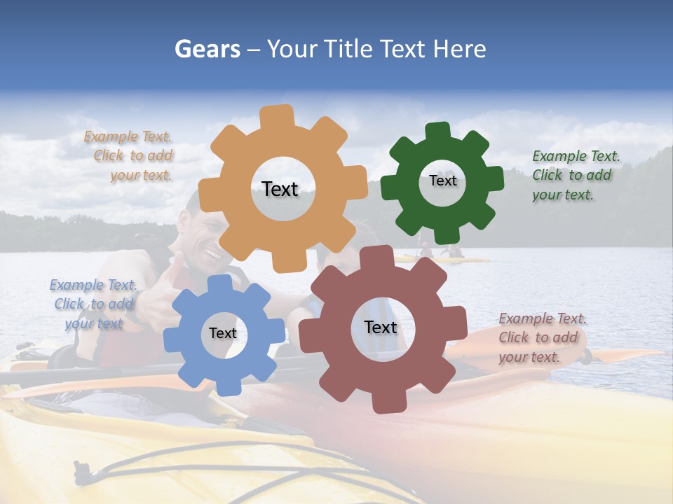 Father And Son Enjoying Kayaking PowerPoint Template