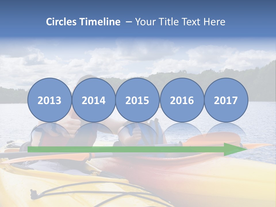 Father And Son Enjoying Kayaking PowerPoint Template