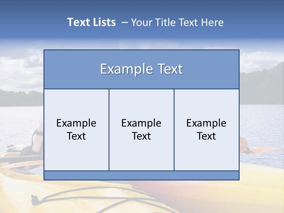 Father And Son Enjoying Kayaking PowerPoint Template