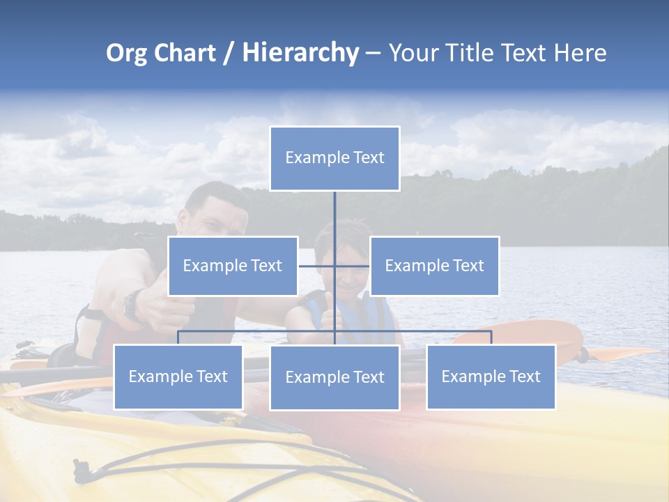 Father And Son Enjoying Kayaking PowerPoint Template