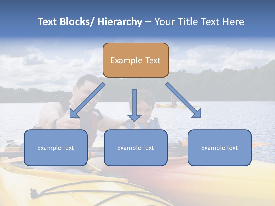 Father And Son Enjoying Kayaking PowerPoint Template