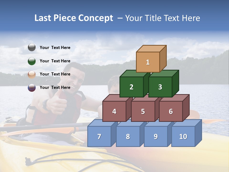 Father And Son Enjoying Kayaking PowerPoint Template