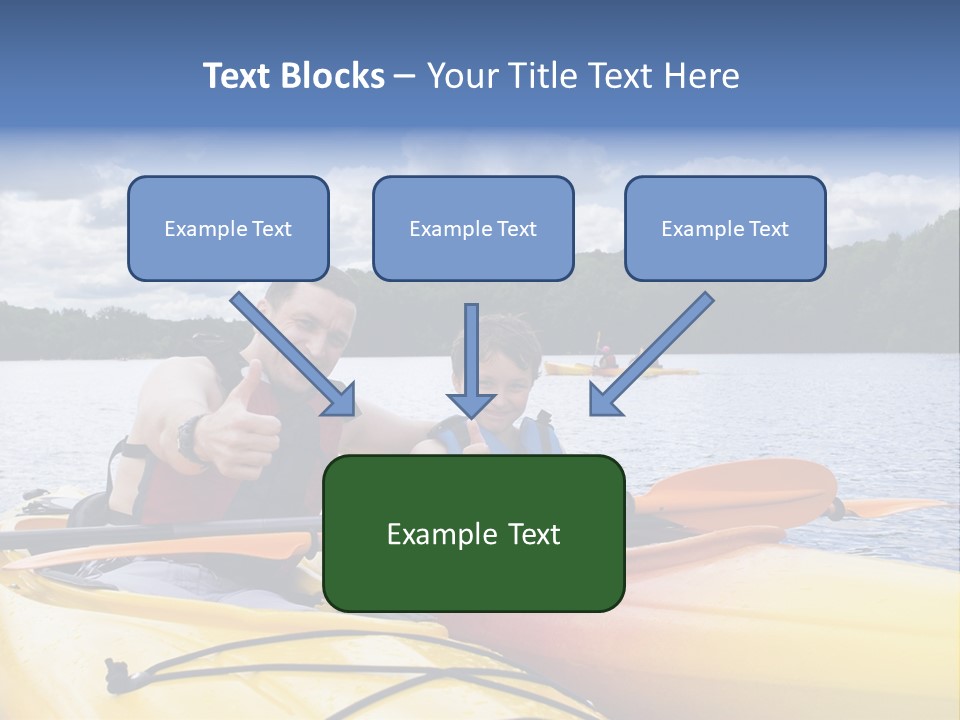 Father And Son Enjoying Kayaking PowerPoint Template