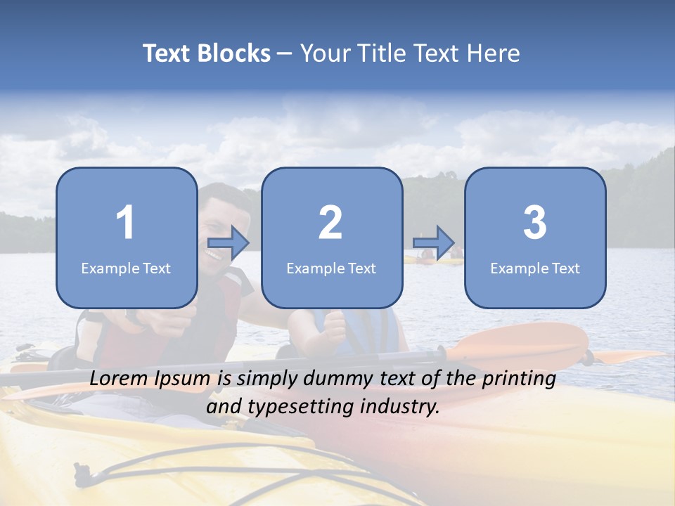 Father And Son Enjoying Kayaking PowerPoint Template