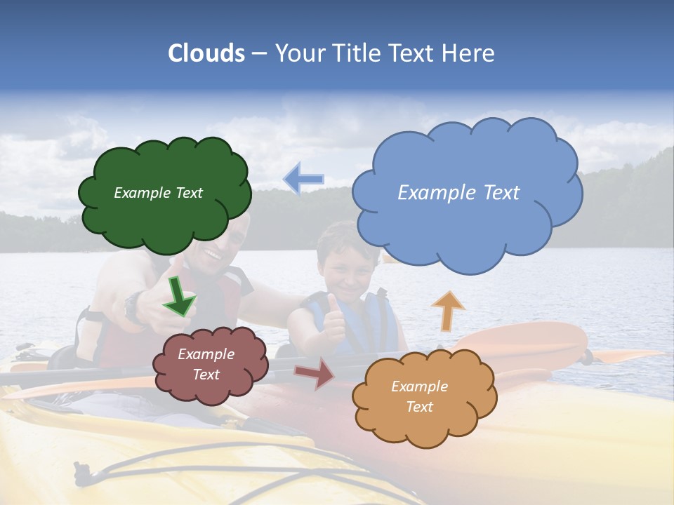 Father And Son Enjoying Kayaking PowerPoint Template