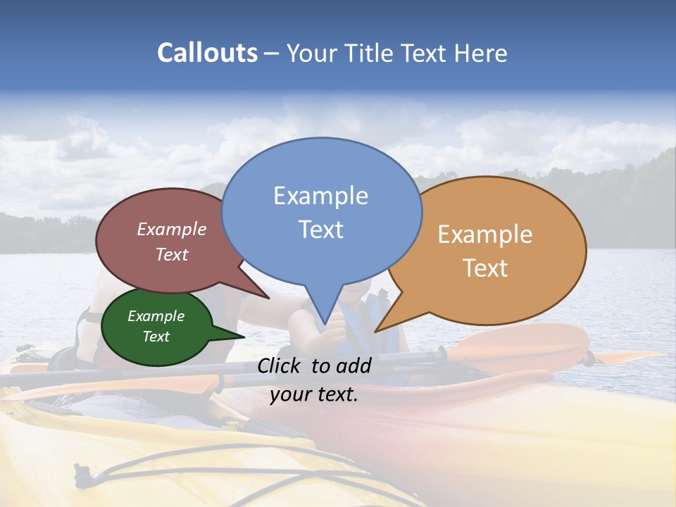 Father And Son Enjoying Kayaking PowerPoint Template
