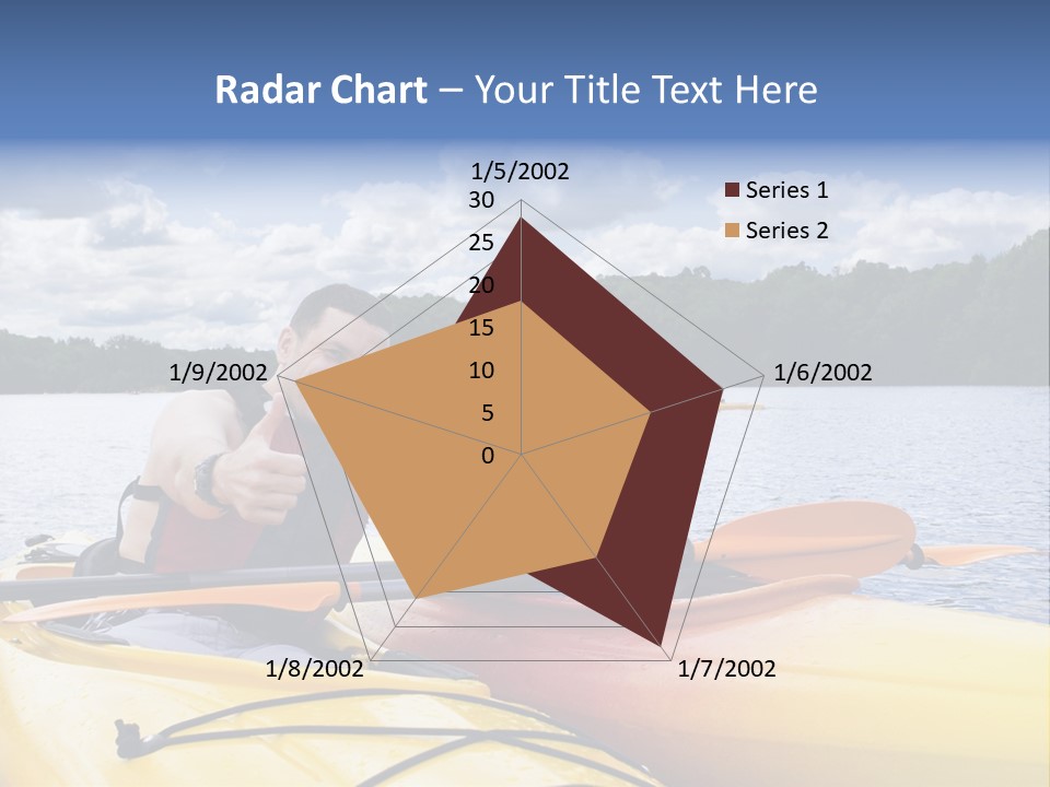 Father And Son Enjoying Kayaking PowerPoint Template