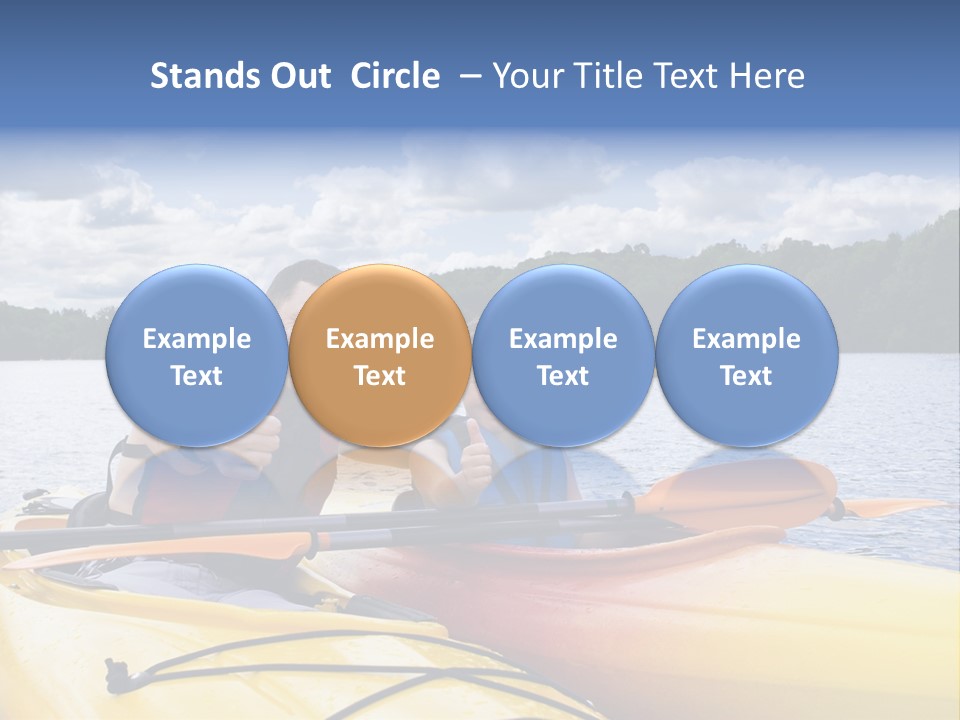 Father And Son Enjoying Kayaking PowerPoint Template