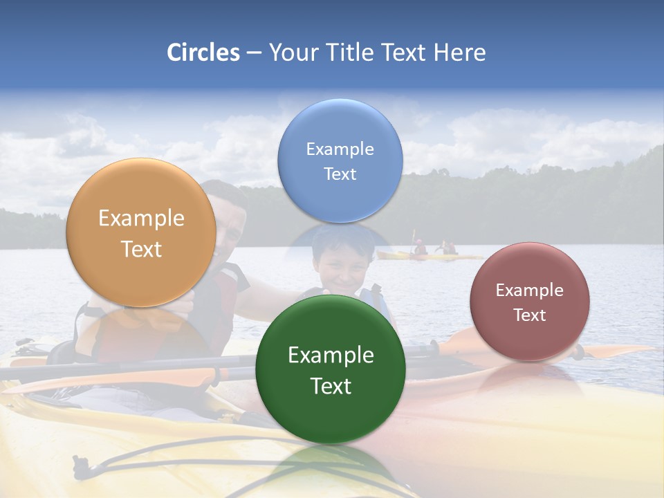 Father And Son Enjoying Kayaking PowerPoint Template